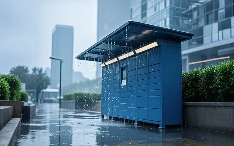 weatherproof outdoor parcel locker